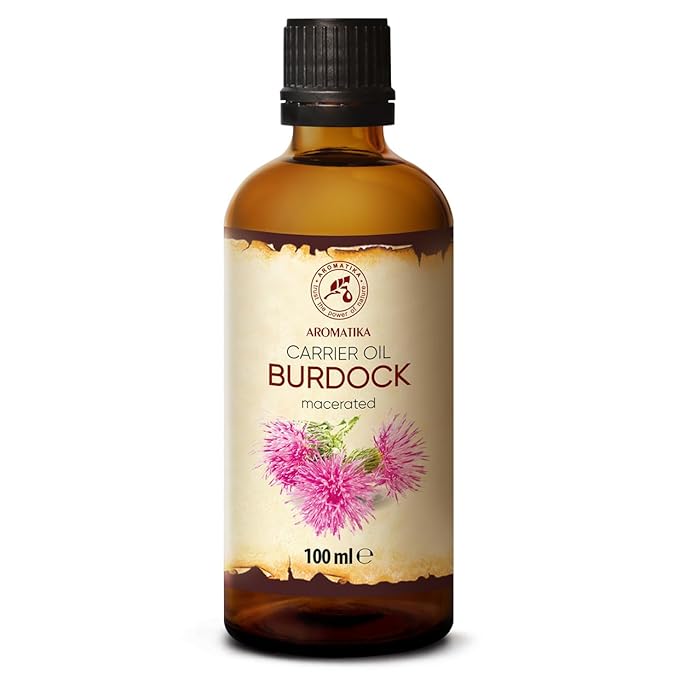 Burdock Root Oil 3.4 FL Oz - 100% Pure & Natural - Arctium Lappa for Hair & Scalp - Good benefits for Skin - Hair - Face - Body care - Glass Bottle - Oils Burdock