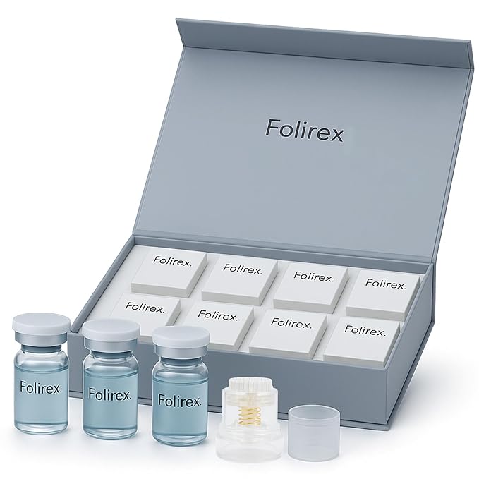 Folirex Hair Growth Serum, with Biotin & Keratin, Ginseng, Peppermint Oil and Ginger Root, Advanced Hair Growth, Slows, Shedding & Strengthens Follicles for Women & Men (1)