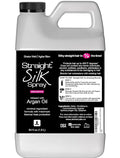 Straight Silk Spray with Moroccan Argan Oil | Hair Straightening Protector & Detangler | Alcohol-Free | Heat Protectant up to 450°F | Flat-Iron | Blow-Dry | Unscented | Hair Spray | MADE IN USA (64oz)