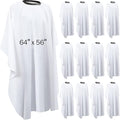 12Pcs Barber Cape 64 x 56'' Large Waterproof Hair Cutting Salon Cape Adjustable Snaps for Hair Dye Salon Stylist Supplies