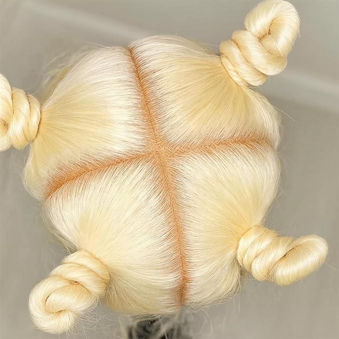 Real Full Lace Human Hair Wigs 613 Lace Front Wig Human Hair 180 Density Body Wave HD Full Lace Blonde Wig Plucked Bleached Knots Breathable Full Scalp Wig for Women 20Inch