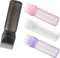 4PCS Root Comb Applicator Bottle 6oz,Hair Oil Applicator with Graduated Scale, Hair Oiling Bottle Brush for Home or Salon Use（4 Colors