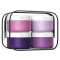 Travel Containers for Toiletries, Silicone Cream Jars BPA-Free, Leak-proof 2oz Travel Size Containers, Portable Size Silicone Jars with Lid for Cosmetic Face Hand Body Cream (4 Pack)