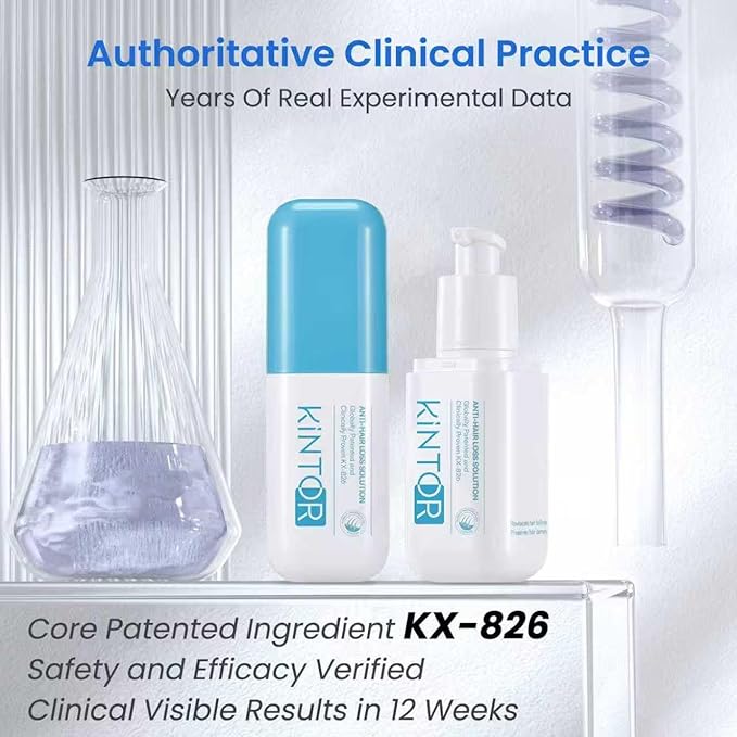 0.5% KINTOR KX-826 Hair Growth Spray,Oil Control Strengthen Hair,Hair Regrowth Products for Women&Men,Basic,300ml