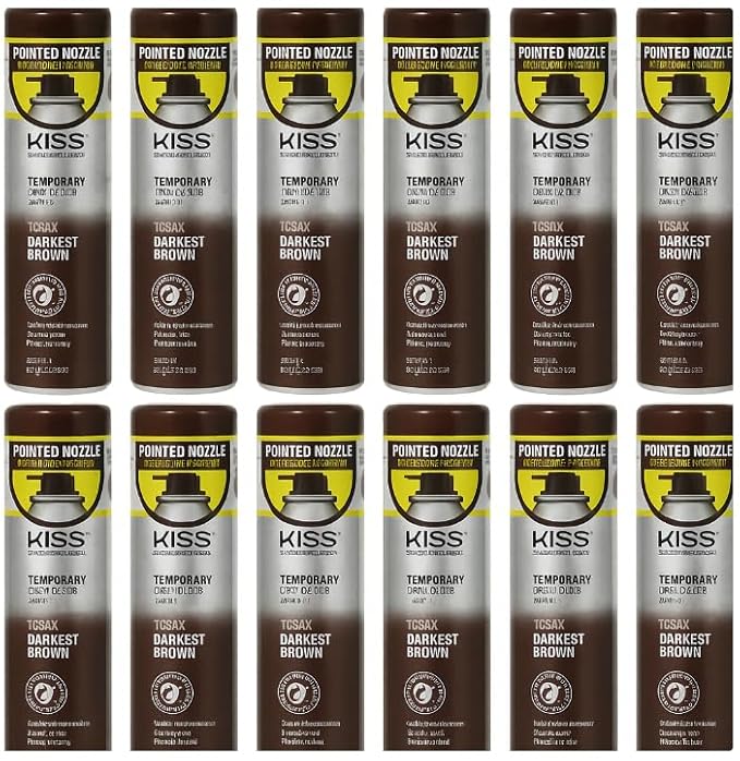 Tintation Temporary Hair Color Spray, 2.82 oz, Darkest Brown, (Pack of 12)