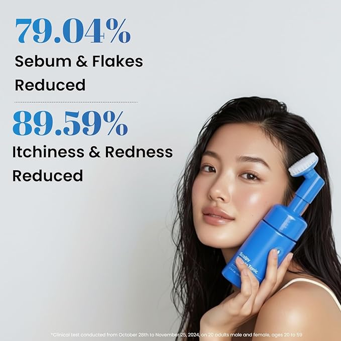 Bubble Tonic | Leave-In Scalp Exfoliator Foam for Oily, Sweaty, or Itchy Roots | Clears Buildup & Sweat with No Residue | Cooling Relief with Menthol & Salicylic Acid | Korean Hair Care Detox