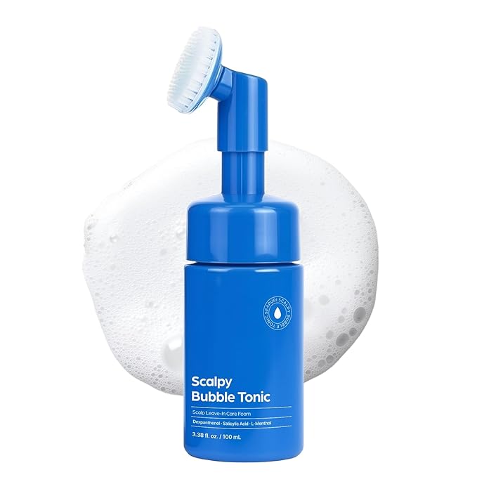 Bubble Tonic | Leave-In Scalp Exfoliator Foam for Oily, Sweaty, or Itchy Roots | Clears Buildup & Sweat with No Residue | Cooling Relief with Menthol & Salicylic Acid | Korean Hair Care Detox
