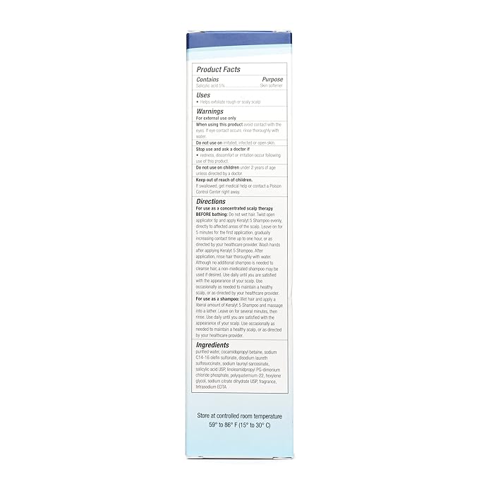 5 Anti-Dandruff Shampoo - Max Strength 5% Salicylic Acid Scalp Build-Up Clearing - Promotes Relief from Dandruff, Psoriasis, Seborrheic Dermatitis, Dryness, and Itchiness, 177 milliliters