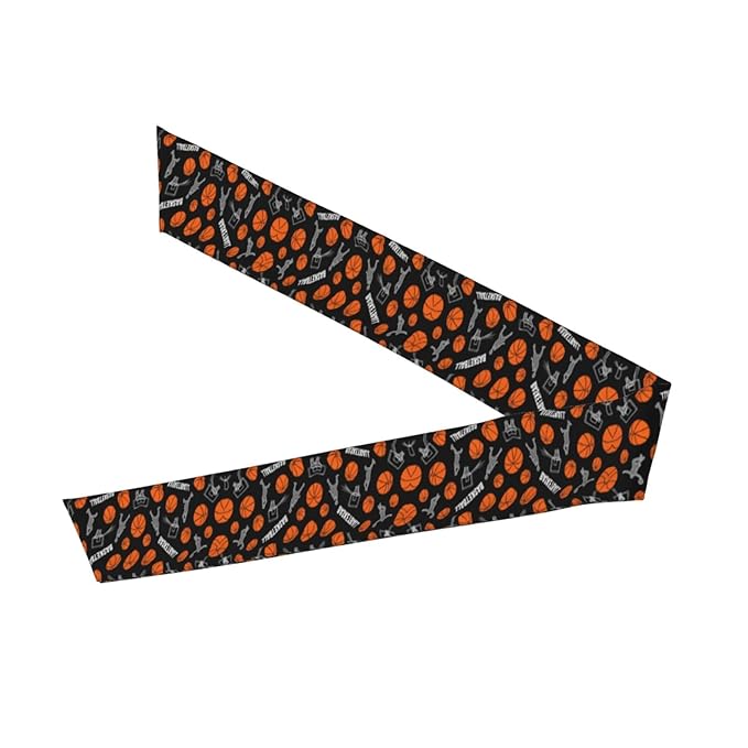 Men's Women Game Sports Basketball Print Sports Sweat Band Multi Style Fashion Head Ribbon Headwear for Yoga Fitness Shower