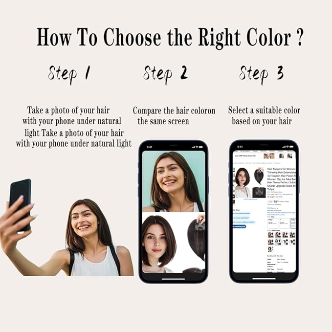 Hair Toppers for Women with Thinning Hair Extensions 360° 3D Toppers Hair Pieces for Women Clip Ins Fake Bangs Hair Pieces Perfect Solution for Stylish Upgrade