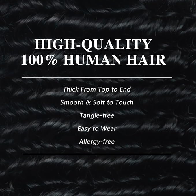 Deep Wave Clip in Hair Extensions Real Human Hair 2 Pack 240g Seamless Clip in Hair Extensions for Women Full Max with 16Pcs Remy Natural Human Hair PU Skin Weft 20inch Natural Black