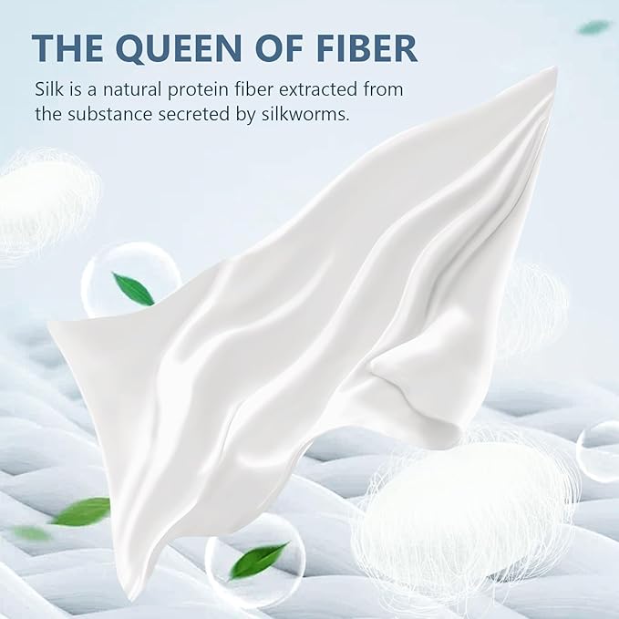 Silk Pillow Cases Standard Size 100% Mulberry Silk Pillowcase for Hair & Skin 22 Momme Both Sided Grade 6A Silk Cooling Soft Breathable 20 x 26 Inches with Hidden Zipper 1PC, White