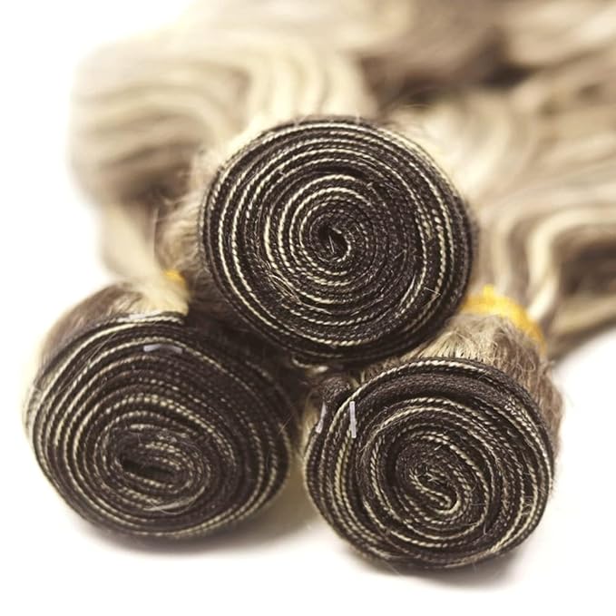 28 30 32 Inch P4/613 Human Hair Bundles Blonde Body Wave Bundles Niegmeag Hair 2 Tone Brown Mixed With Blonde Bundle Peruvian 8A Virgin Hair Extensions 100g/Pc