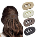 Flat Hair Claw Clips for Women,Matte Medium Hair Clips for Thick & Thin Hair- Comfortable Everyday Use for Office, Yoga, Party & Casual Styling (4PCS A)