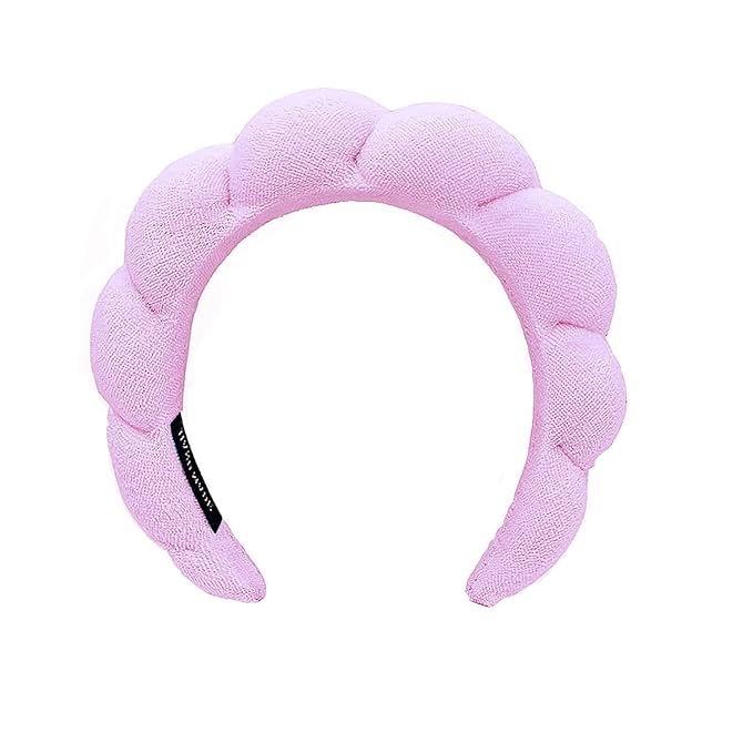 Spa Headbands for Washing Face Makeup Skin Care Headband Women Bubble Facial Beauty Headbands Puffy Shower Towel Band Hair Headband