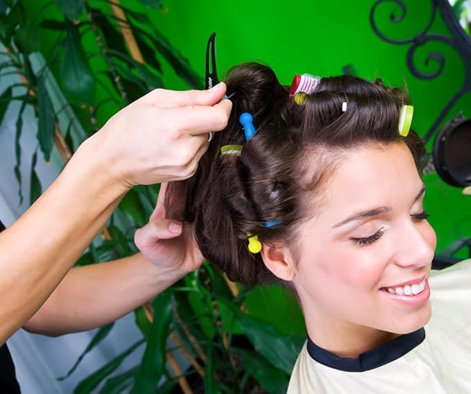 AIMIKE Hair Clips for Styling and Sectioning - 6 Pack Non-Slip Clips with Silicone Band, No-Trace Design for Thick and Thin Hair