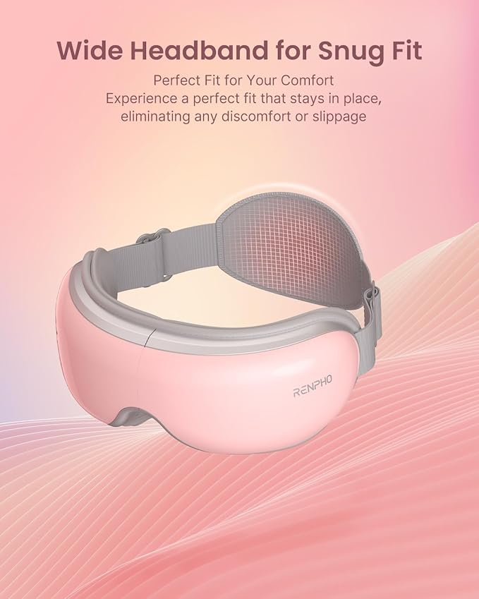 RENPHO Eyeris 1 Eye Massager with Heat, Birthday Christmas Gifts for Women Men Her, Heated Sleep Mask, Eye Care, Headache Massager for Migraines with Bluetooth Music