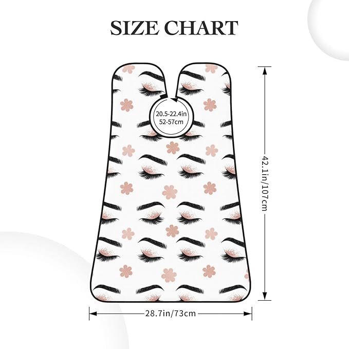 Waterproof Beard Trimming Bib, Non-Stick Hair Catcher for Men Shaving, Grooming Apron for Husband Dad, Rose Gold Women Eyes Eyelash Shave Bib