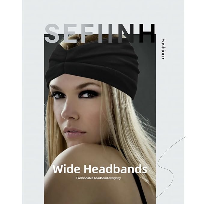 Wide Headbands For Women Fashion knot Headband Boho Head Bands Women’s Hair Band Turban Workout Accessories 8 Pack