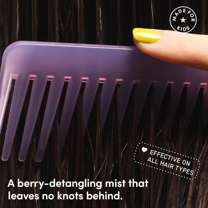 Evereden Kids Detangler Spray: 4-in-1 Leave-In Hair Spray | Detangle, Moisturize & Strengthen| Easily Tackle Even the Toughest Knots | Clean & Vegan All types of Hair Product for Kids | Pack of 2