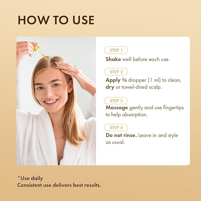 Hair Growth Serum Scalp Treatment: Scalp Serum with Rosemary, Multi-Peptide & Caffeine for Anti Hair Loss and Thinning - Thickening and Density for Women & Men