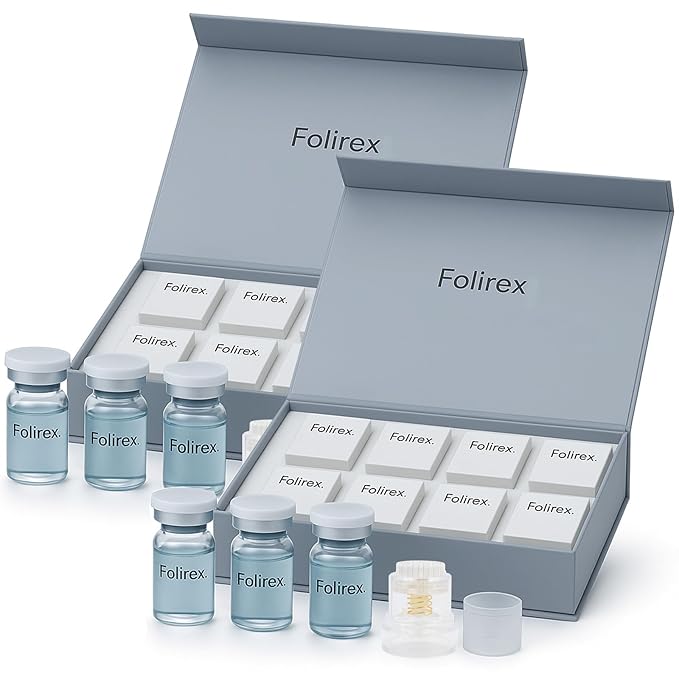 Folirex Hair Growth Serum, with Biotin & Keratin, Ginseng, Peppermint Oil and Ginger Root, Advanced Hair Growth, Slows, Shedding & Strengthens Follicles for Women & Men (2)