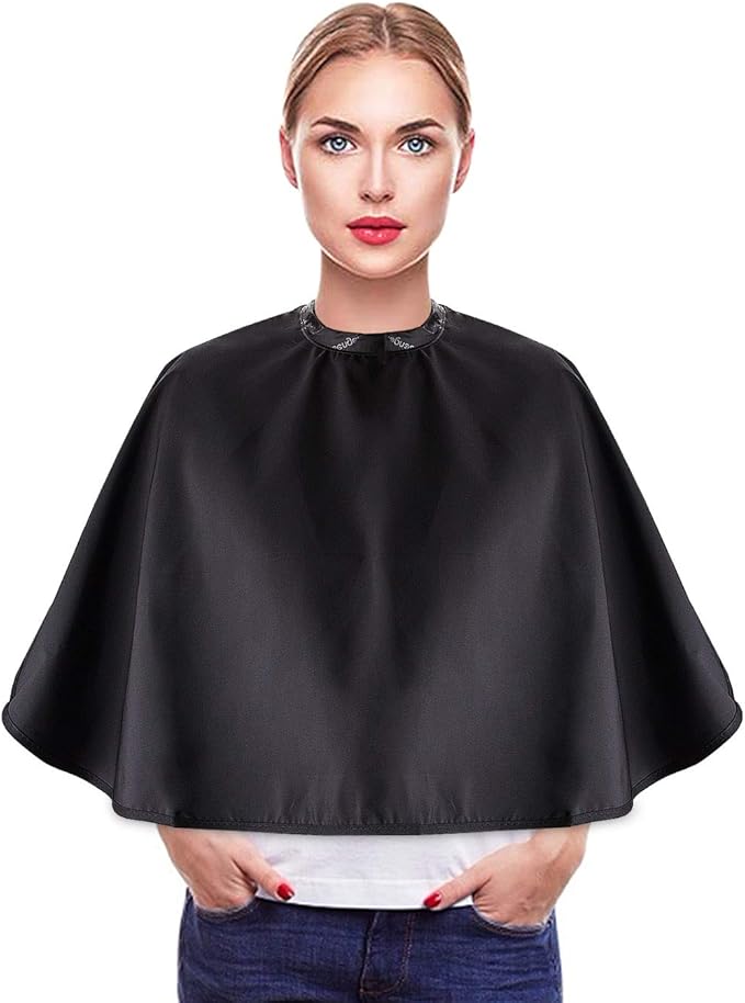 Noverlife Makeup Cape Shortie Makeover Bib Beauty Salon Smock for Clients Comb-out Beard Shaving Hairdressing Shampoo Cape