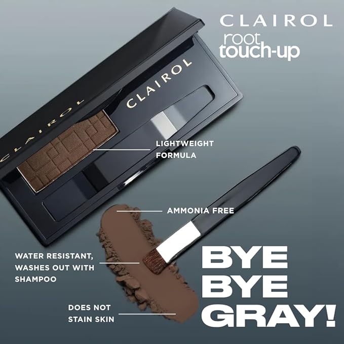 Clairol Root Touch-Up Temporary Concealing Powder, Dark Brown Hair Color, Pack of 1