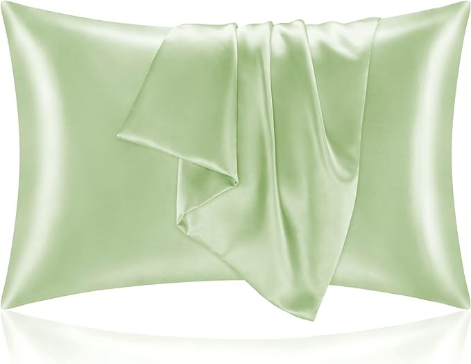 BEDELITE Satin Pillowcase for Hair and Skin, Super Soft and Cooling Similar to Silk Pillow Cases 2 Pack with Envelope Closure, Gift for Women Men(20"x30" Queen Size, Gleam)