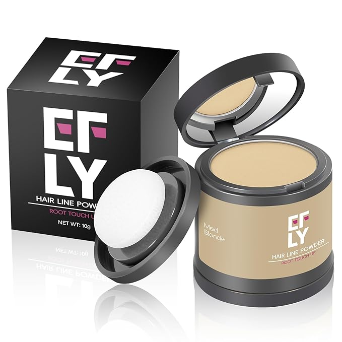Root Touch Up Hair Color Powder For Concealing Hair Loss & Thinning, Gray Hair Shadow Powder Root Cover Up For Women & Men (Medium Blonde, 0.35 Ounce)