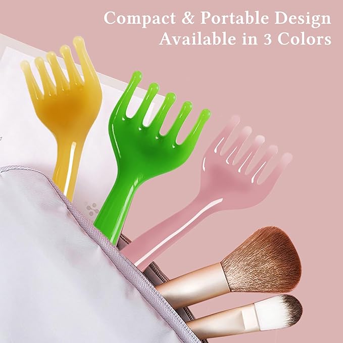 GSHOW Scalp Massager Handheld Comb Resin Relax Massage Tool - Manual Relaxation Tool for Soothing Head Massage - Set of 2