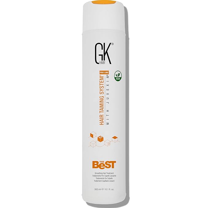 GK HAIR The Best Smoothing Keratin Treatment Professional Brazilian Blowout Complex for Silky Smooth & Frizz-Free Hair Temporary Straightening Long Lasting Shine -10.1 Fl Oz