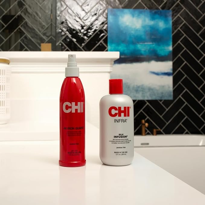 CHI Infra Silk Infusion, Leave-In Reconstructing Treatment To Strengthen & Protect All Hair Types, Alcohol-Free, 6 Oz