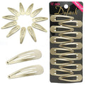 Dofash 12PCS Snap Hair Clips For Women-Non Slip & Metal Hair Barrettes, 5cm 2'' Small Clips For Thin & Fine Hair,Blonde