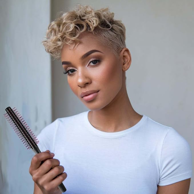 Cricket Static Free RPM 8 Row Round Hair Brush - Curling, Blow Drying, Detangling and Styling Wet or Dry, Suitable for All Hair Types