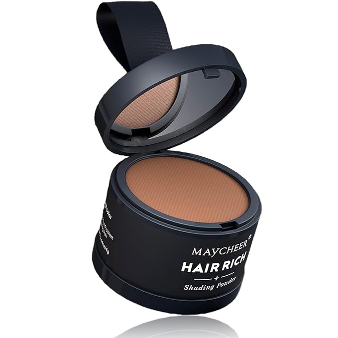Maycheer Hairline Powder for Women - Hair Rich Shading Powder, 30 Colors Magic Root Cover Up (Russet 25)