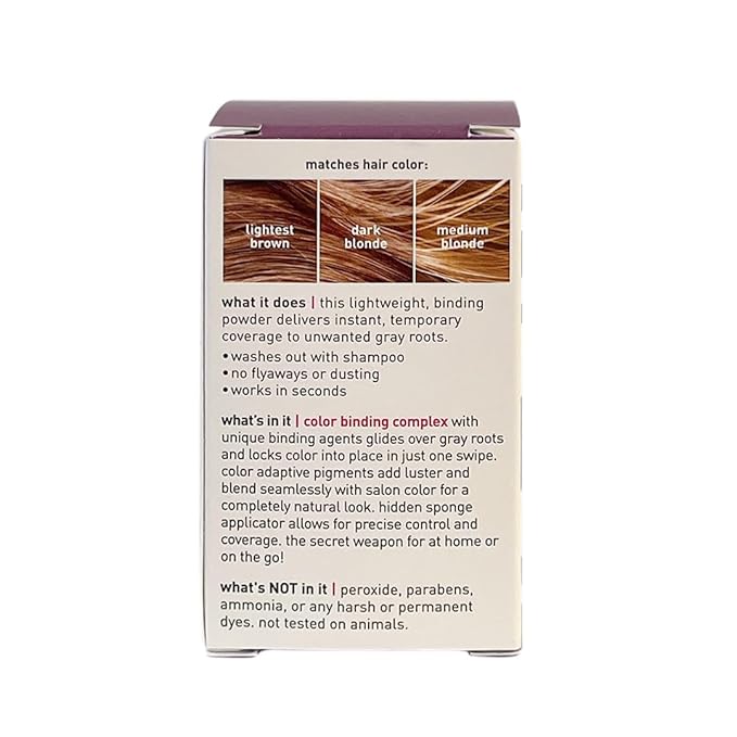 Root Touch Up Powder by Style Edit | Cover Up Hair Color for Grays and Roots | Light Brown Mineral Infused Binding Hairline Powder - 2 Pack