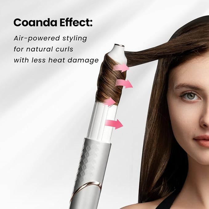 GLAMUP 5-in-1 Flexible Styler Multi Hair Styler - Advanced High-Speed Hair Dryer, Magic Styler with Tight Grip, for Travel, Fast Drying, No Heat Damage, Gift Set