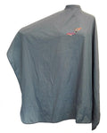 CHARLENE Professional Cutting Cape for Salon Hair Styling, Barber Haircut, Coloring, Skincare, Makeup (NL Logo, Gray)