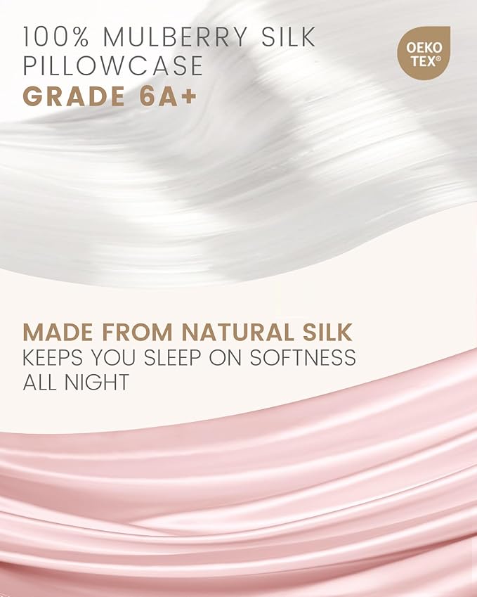 THXSILK Mulberry Silk Pillowcase for Hair and Skin, 100% Mulberry 6A+ Silk, Dual-Sided Silk Body Pillow Case with Hidden Zipper, Body Size 20"x54" Pillow Case, 1pc, Light Pink