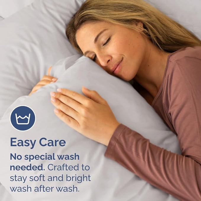 King Pillow Cases Set of 6 - Ultra Soft Hotel Quality Pillowcase Covers - Comfy. Cozy & Wrinkle Free - Shrink, Stain and Fade Resistant - Machine Washable Pillow Protectors - 6 Piece Set - Light Grey