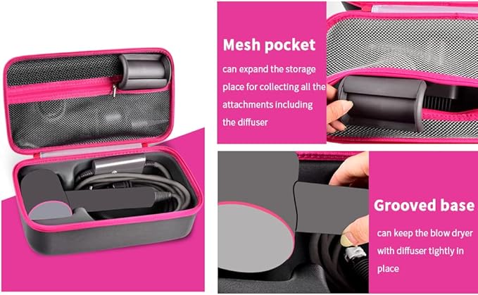 ANKHOH Case Holder Compatible with Dyson Supersonic Hair Dryer, Blow Dryer Storage Bag Fits for Dyson Supersonic Limited Gift Set Edition and Accessories, Box Only