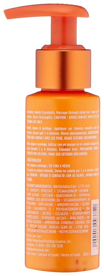 Obliphica Seaberry Conditioner for Fine & Medium Hair - Frizz Free, Nourished, and Damaged Repaired Hair - Hair Mask & Treatment for Dry Hair and Growth - 3 Ounce