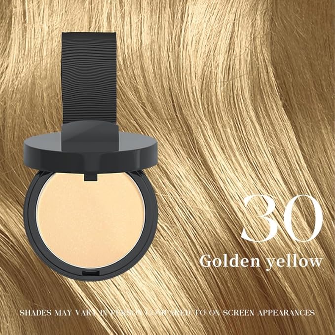 Maycheer Hairline Powder for Women - Hair Rich Shading Powder, 30 Colors Magic Root Cover Up (Golden Yellow)