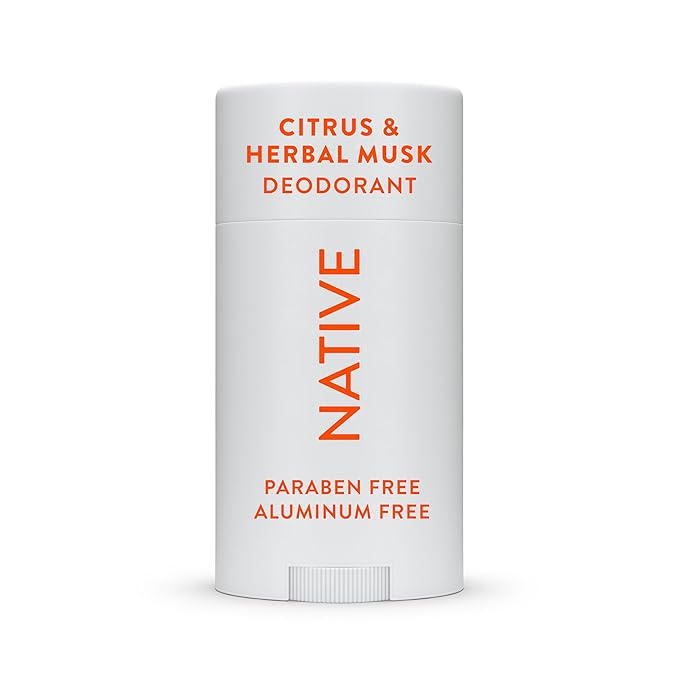 Native Deodorant | Natural Deodorant for Men, Aluminum Free with Baking Soda, Probiotics, Coconut Oil and Shea Butter | Citrus & Herbal Musk