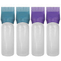 ELANE 4 Pack Hair Oiler Comb Bottle,Root Comb Applicator Bottle for Hair Oil Scalp Hair Oiling Applicator(Purple+Green)