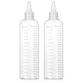 Applicator Bottle for Hair, 16.9oz 2 Packs Color Bottle Applicator with Ratio Graduated Scale, Hair Dye with Clear Twist Top Cap