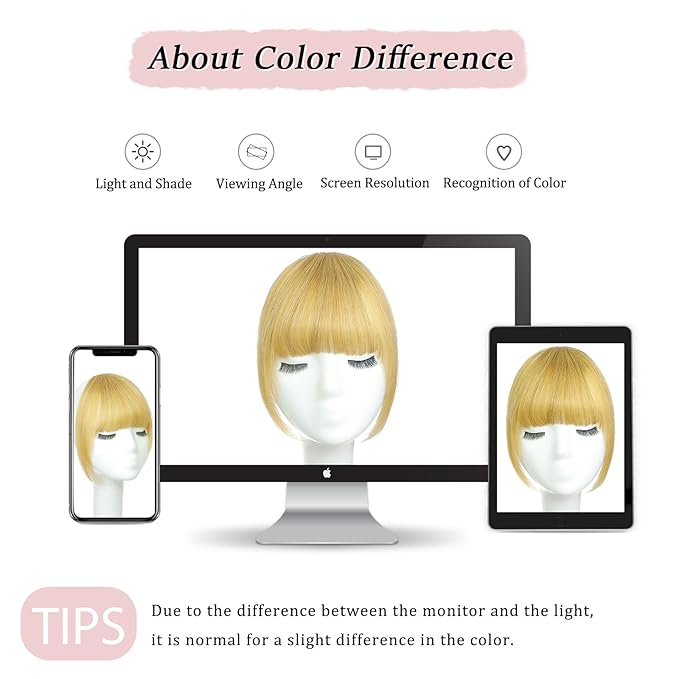 Clip in Bangs Real Human Hair Light Blonde French Bangs Fringe with Temples Thick Curtain Bangs Clip on Bangs Curved Fake Bangs Hairpieces for Women for Daily Wear