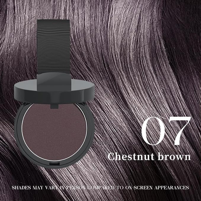 Maycheer Hairline Powder for Women - Hair Rich Shading Powder, 30 Colors Magic Root Cover Up (Chestnut Brown 07)