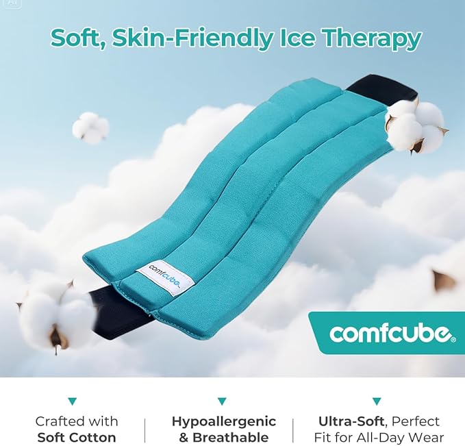 Ice Pack for Injuries, Reusable 2 Hours Long Lasting Flexible Cold Ice Pack Wrap for Swelling, Bruises, Sprain, Joint and Muscle Pain Relief, for Ankle, Wrist, Elbow & More Green